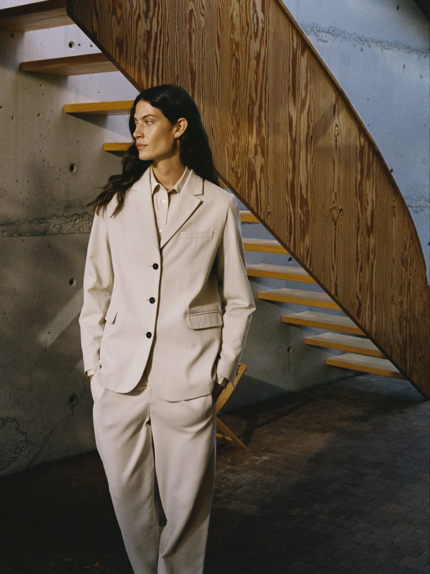 Aiayu "Mason Tailored Jacket Velvet" Fossil