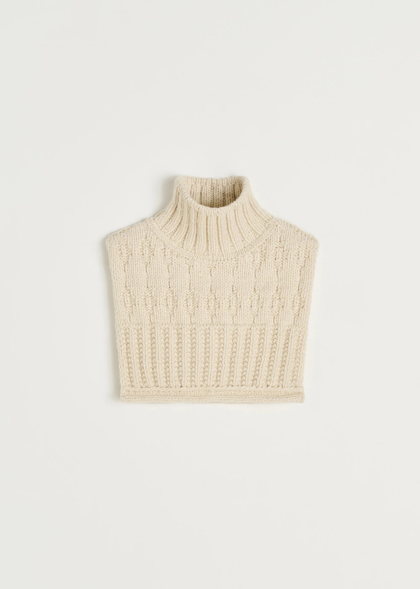 Aiayu "Asami neckwarmer – pure llama" Pure Ecru OS
