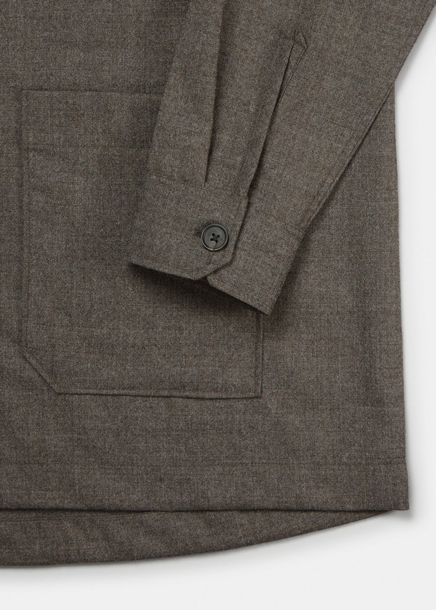 Aiayu "Ashly Shirt Fine Wool" Brownie Melange