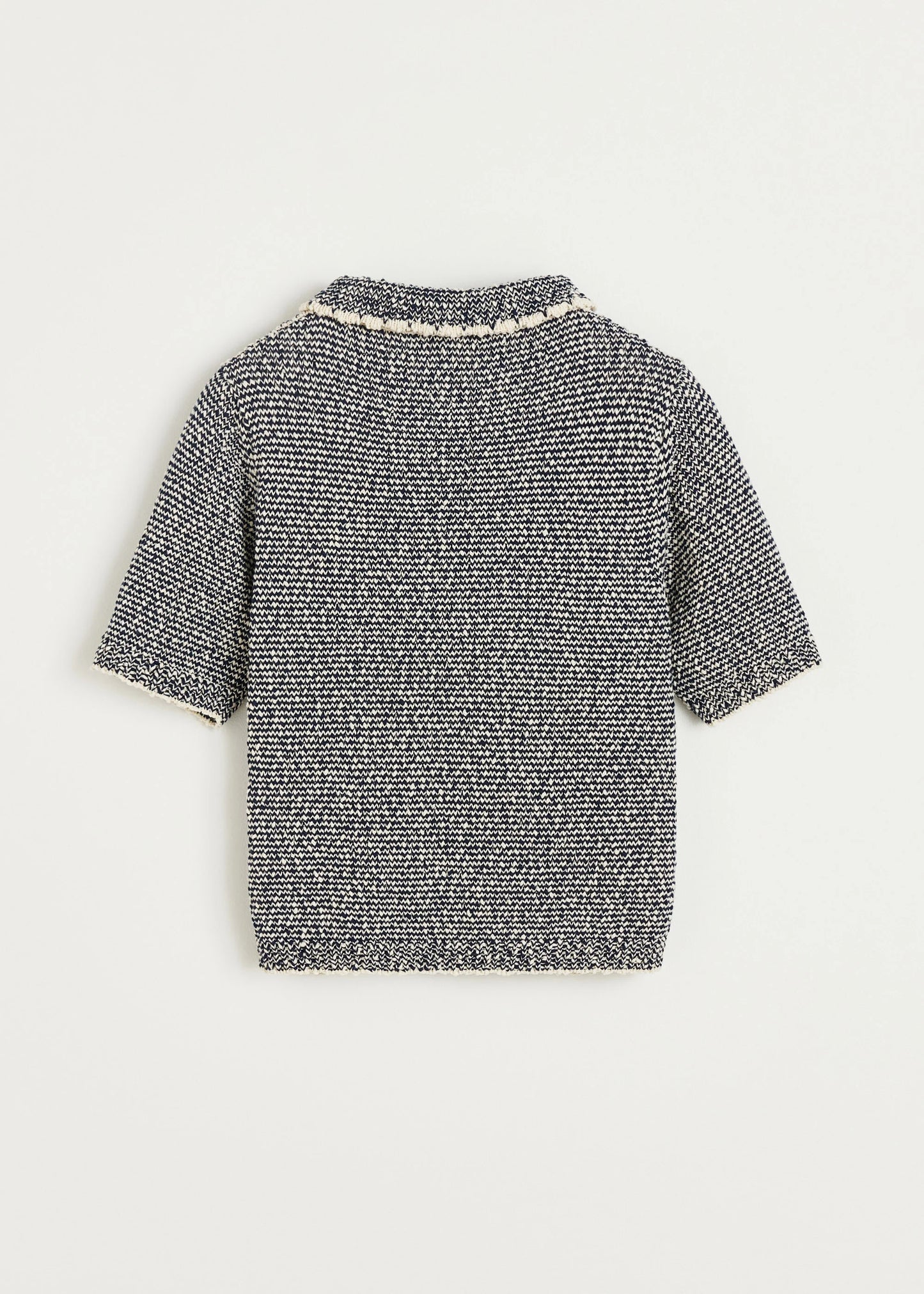 Aiayu "Botan knitted polo tee" Mix Dark Blue