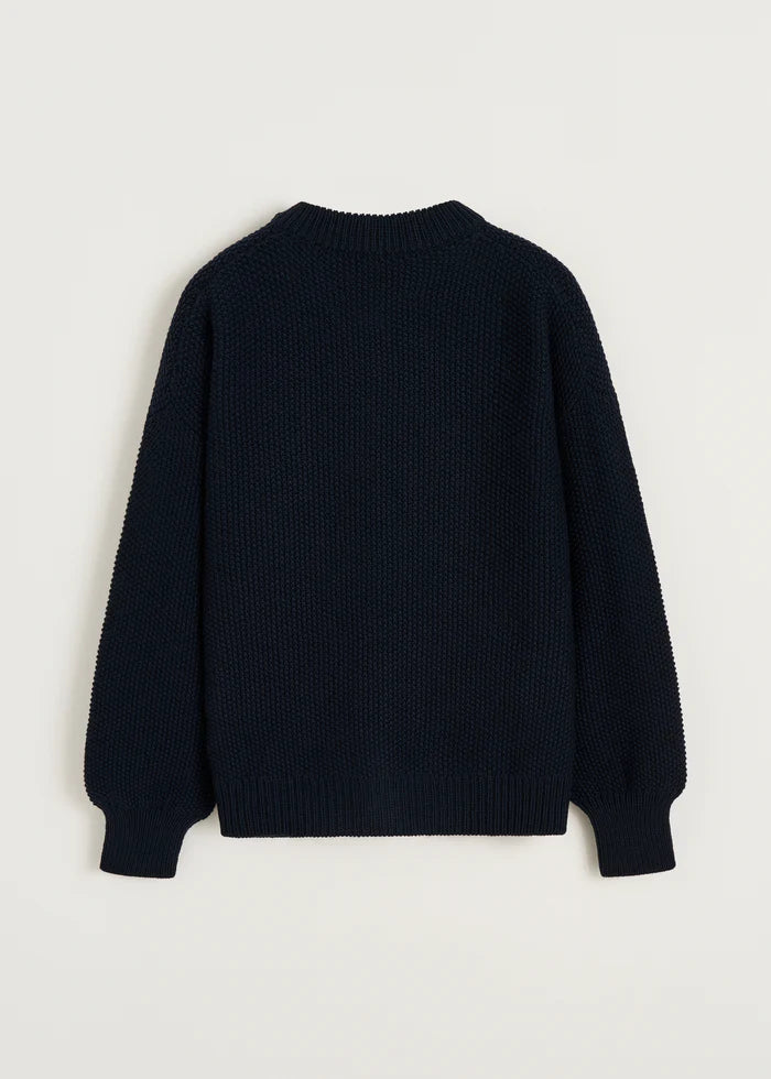 Aiayu "Irena cardigan – highland wool" Black Navy