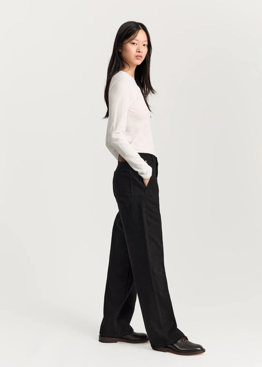 Aiayu "Carlo Midwaist Wide Jeans" Black Tea