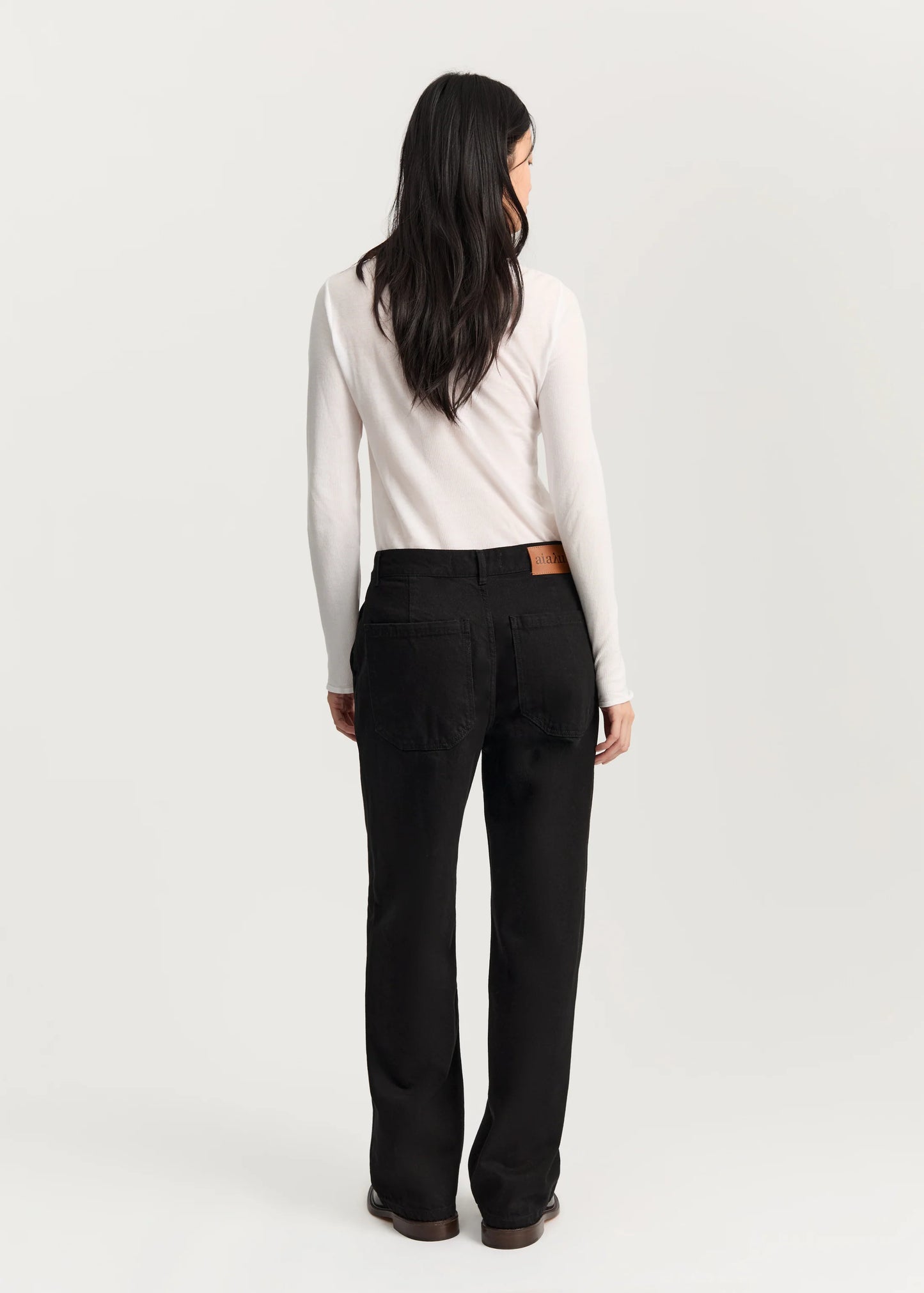 Aiayu "Carlo Midwaist Wide Jeans" Black Tea