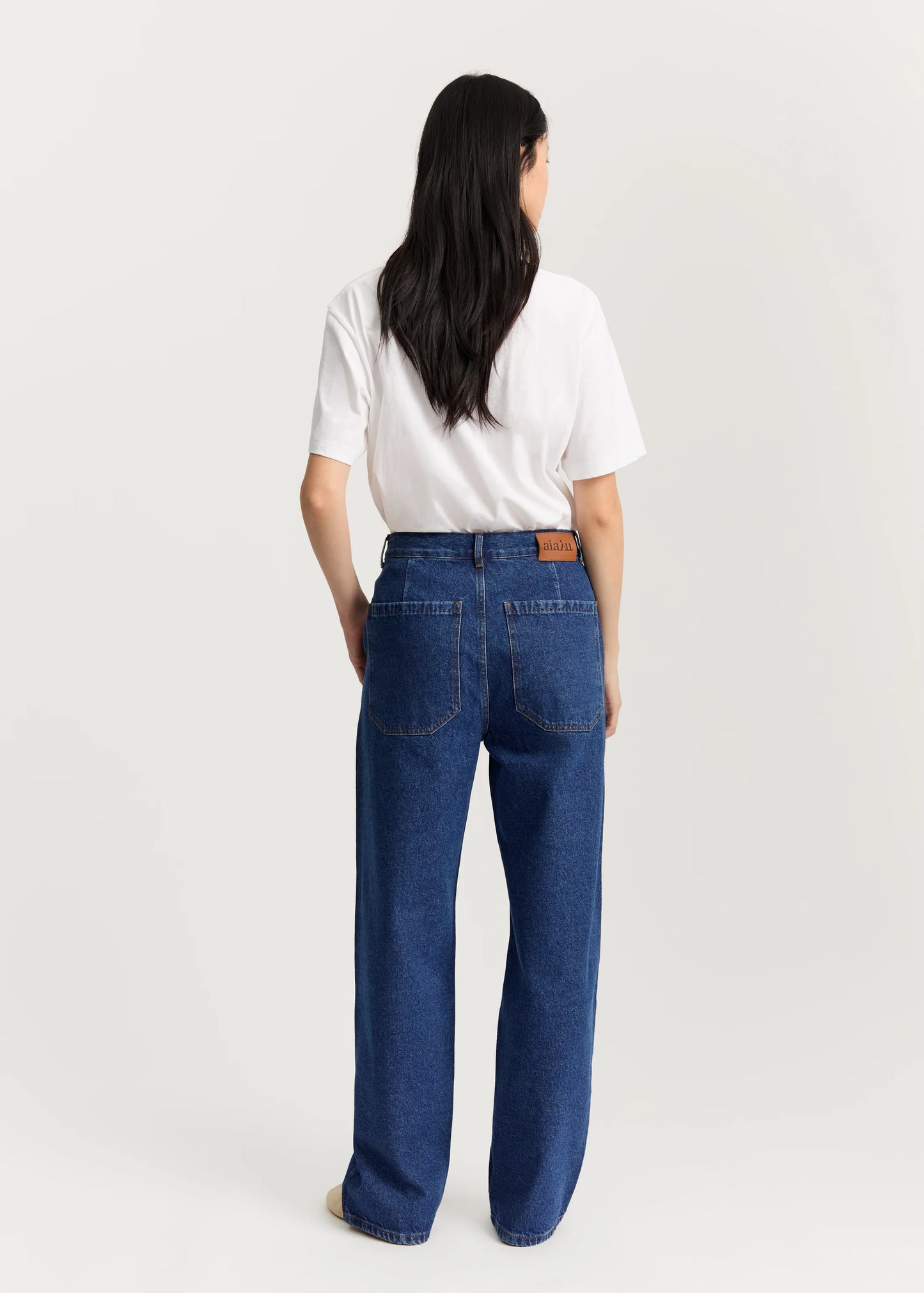 Aiayu "Carlo Midwaist Wide Jeans" Mid Blue
