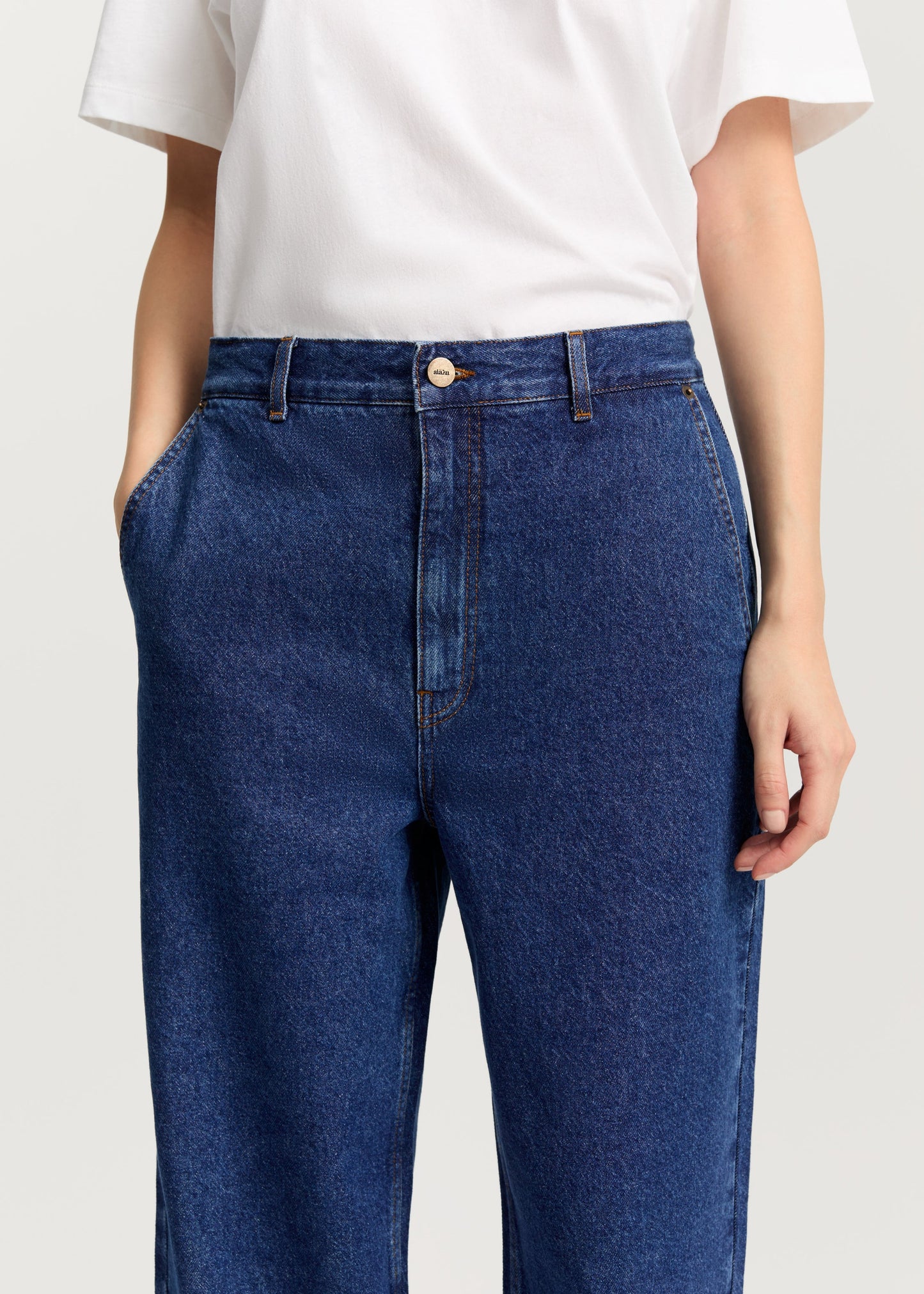 Aiayu "Carlo Midwaist Wide Jeans" Mid Blue