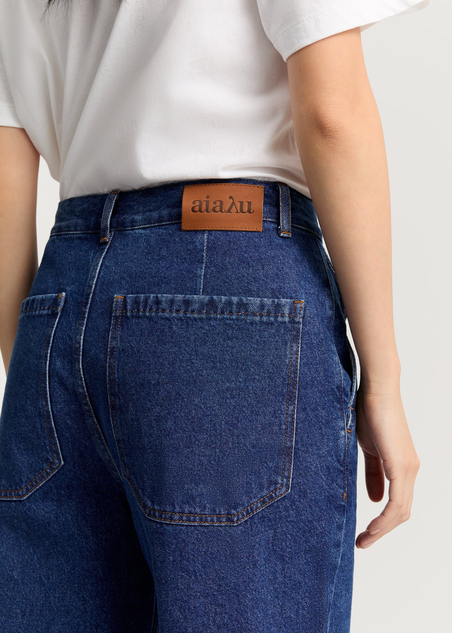 Aiayu "Carlo Midwaist Wide Jeans" Mid Blue