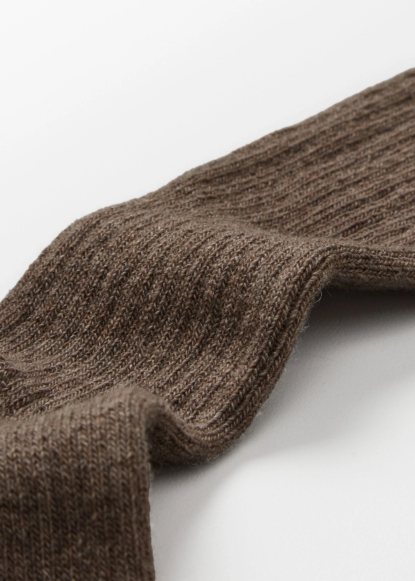 Aiayu "Cashmere Rib Socks" Dark Brown