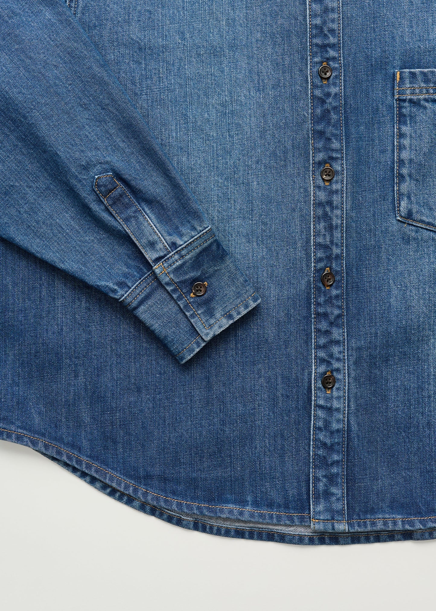 Aiayu "Casy shirt denim" Worn Blue