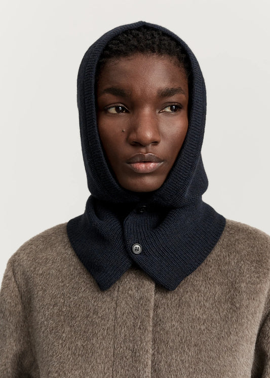 Aiayu "Cindy balaclava – pure llama" Black Navy OS