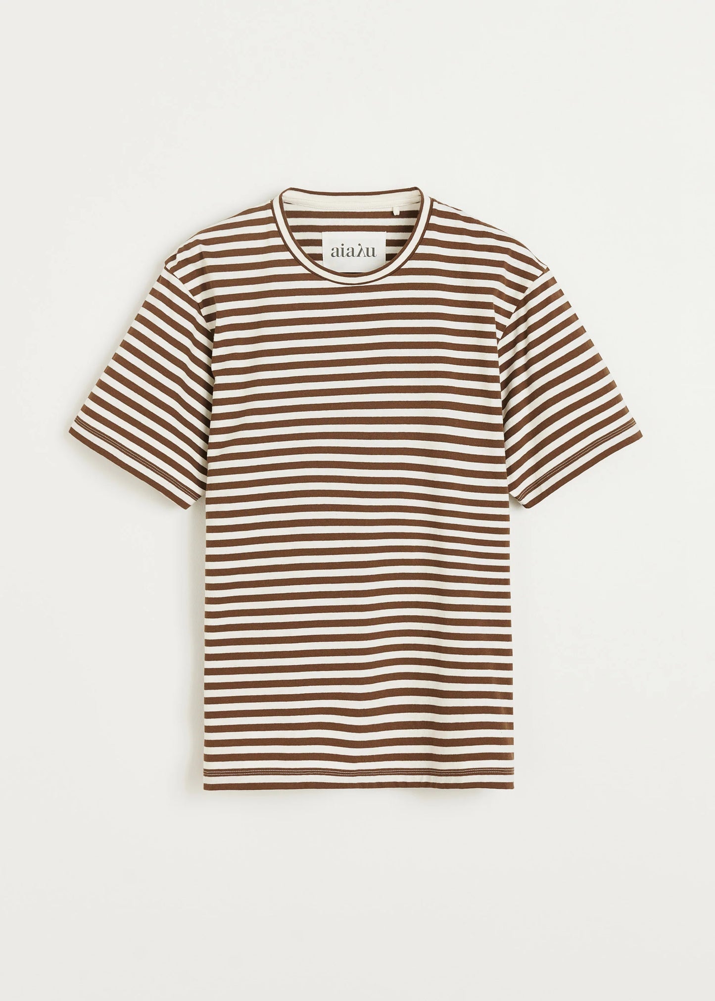 Aiayu "Classic circular tee striped" Mix Coffee