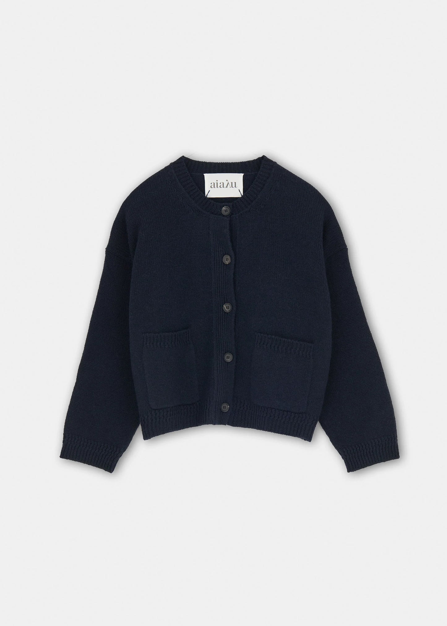 Aiayu "Cobe wool cardigan" Black Blue