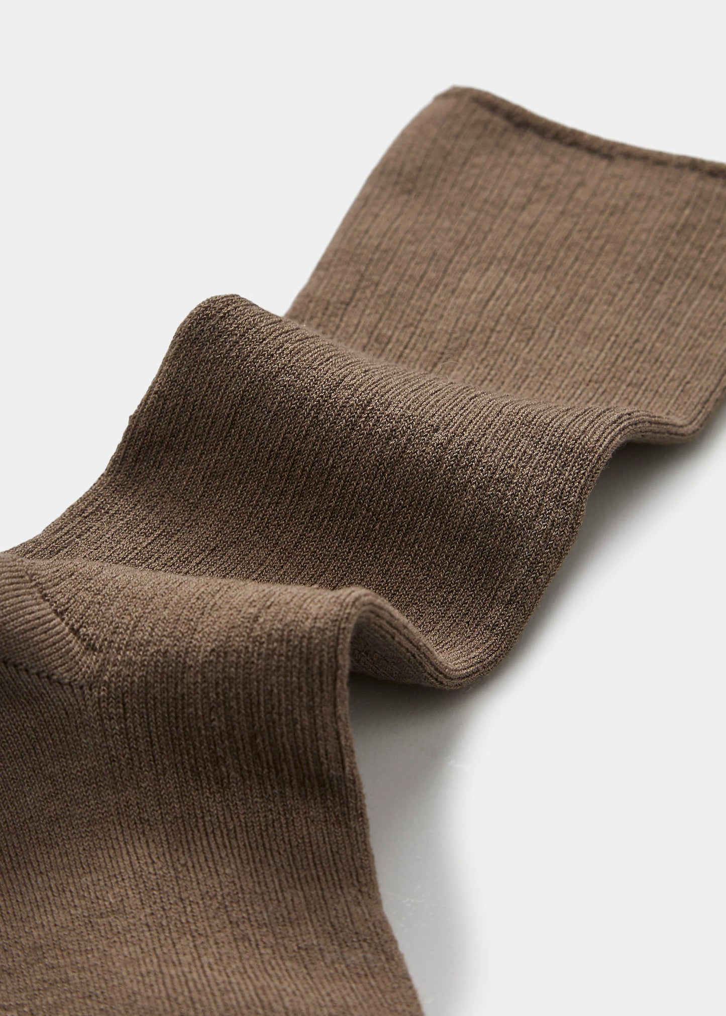 Aiayu "Cotton Rib Socks" Chestnut