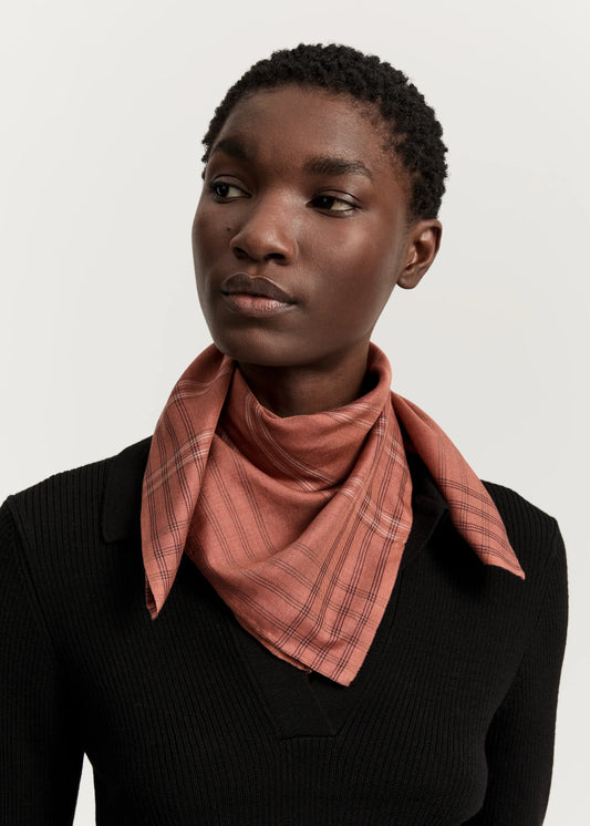 Aiayu "Dewdrop scarf – pure silk" Mix Rust OS