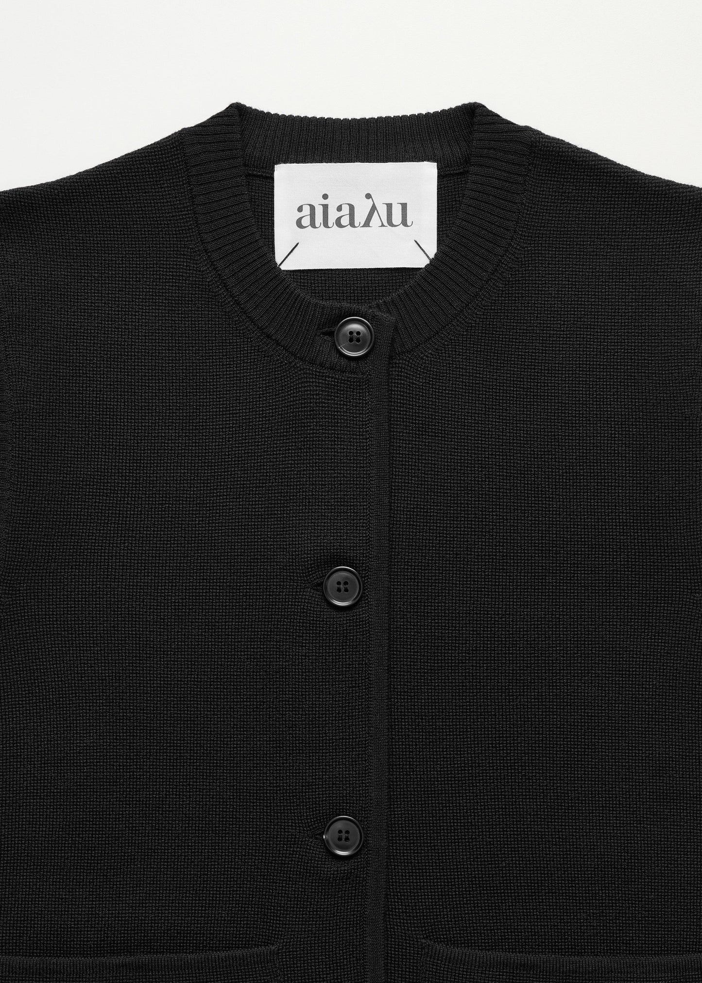 Aiayu "Elva vest - pure merino wool" Black