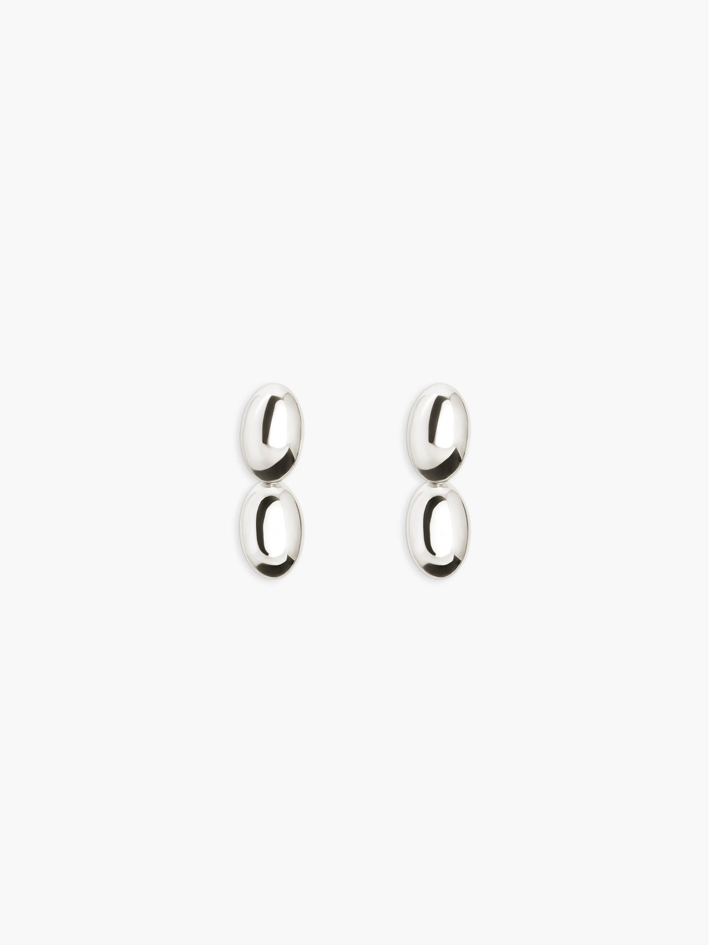 Ragbag, Emberly Oval Earrings, silver