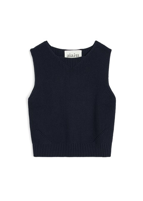 Aiayu "Ena knitted top" Navy