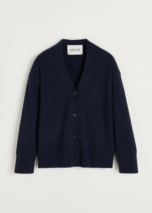 Aiayu "Flora cardigan - pure cashmere" Black Blue