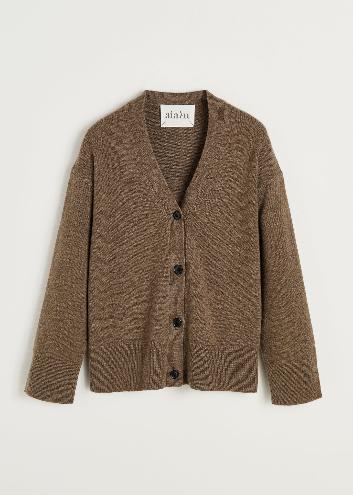 Aiayu "Flora cardigan - pure cashmere" Pure Dark Brown