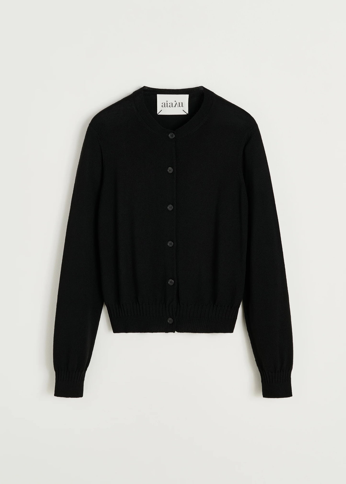 Aiayu "Hariza cardigan – pure merino wool" Black