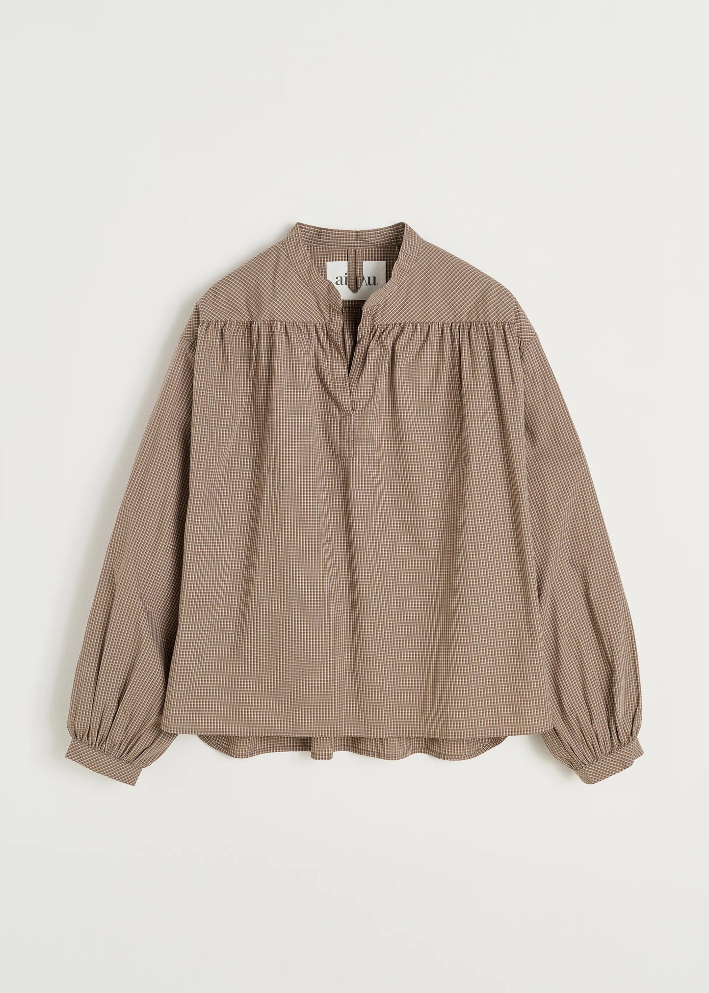 Aiayu "Heaven check shirt" Mix Fossil