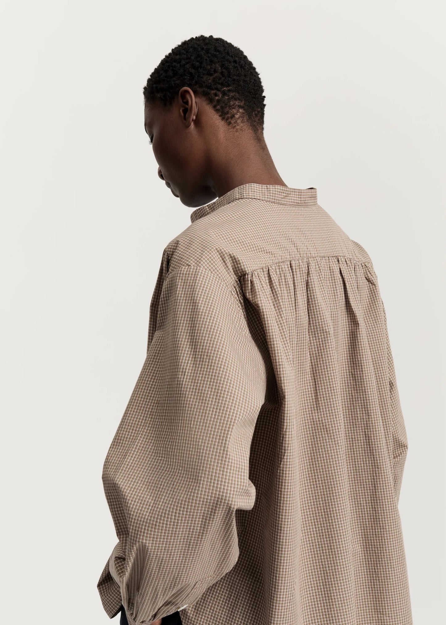 Aiayu "Heaven check shirt" Mix Fossil