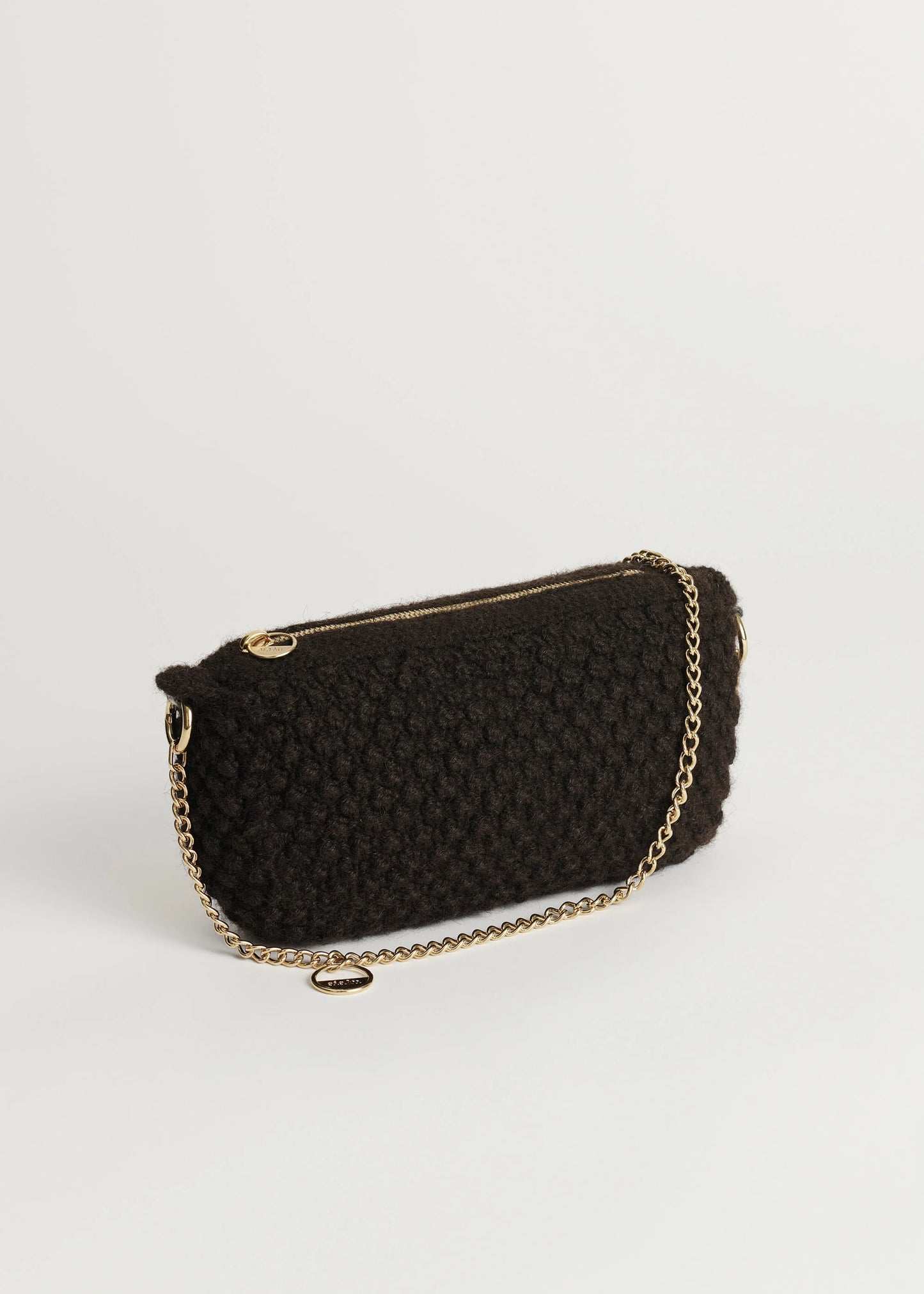 Aiayu "Helen chain classic bag" Dark Brown/light gold