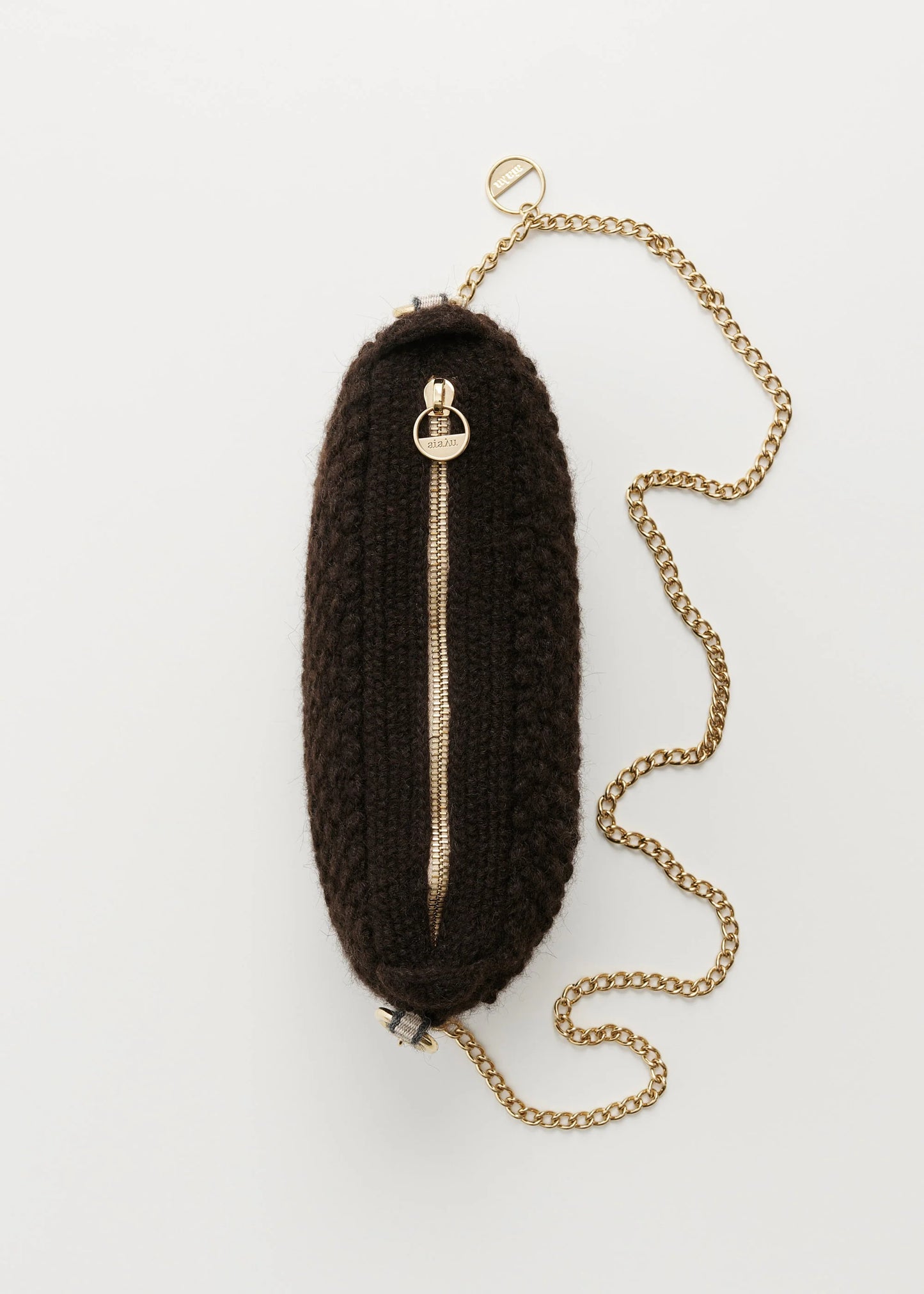 Aiayu "Helen chain classic bag" Dark Brown/light gold