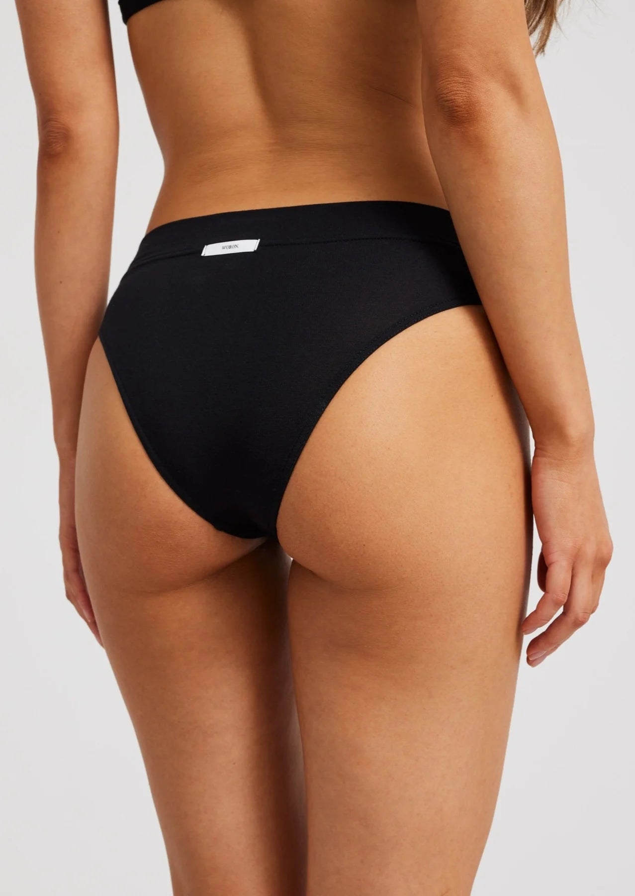 super stretch, modal Hi Cut Panties- Black