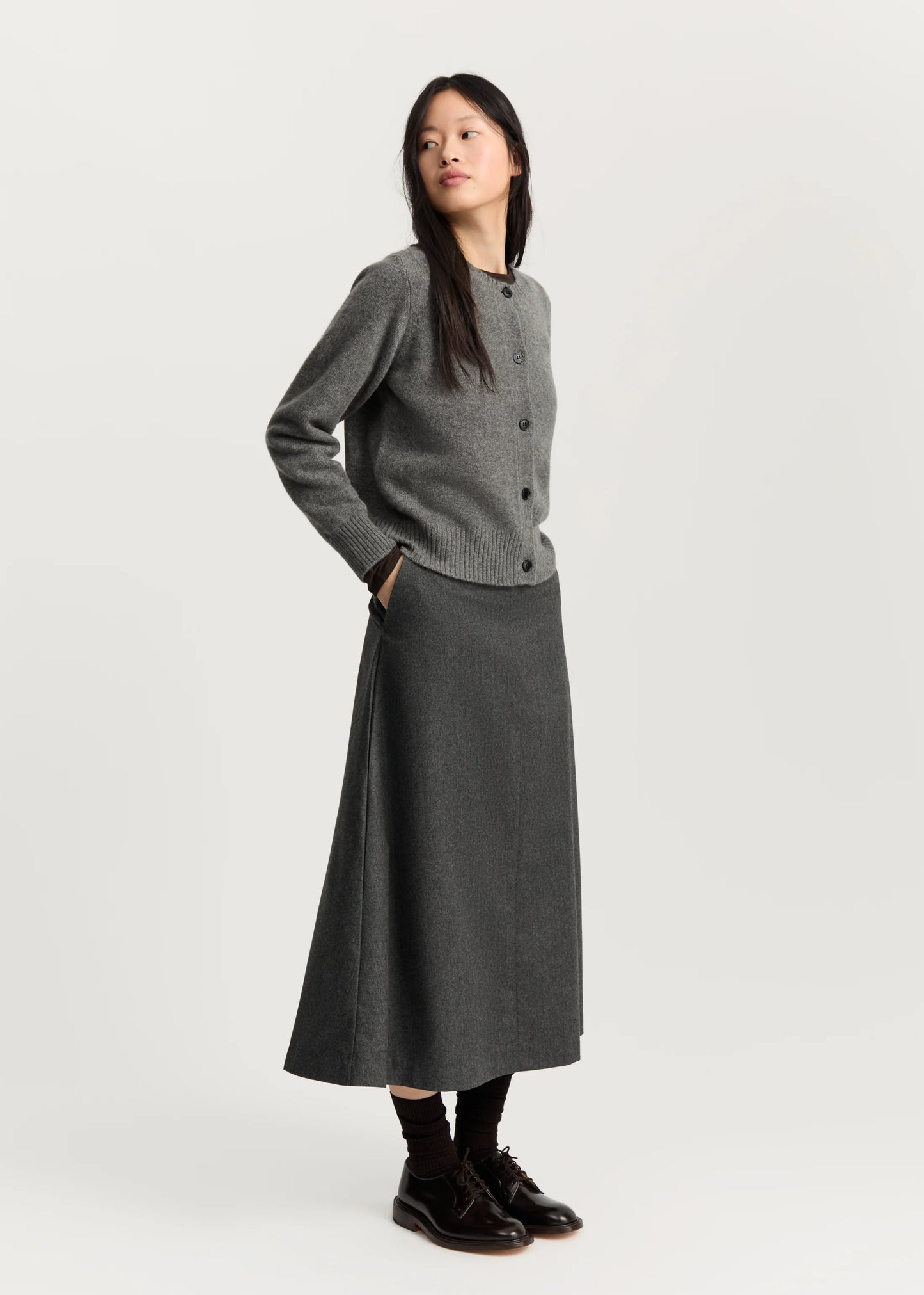 Aiayu "Ingolf cardigan – pure cashmere" Stormy