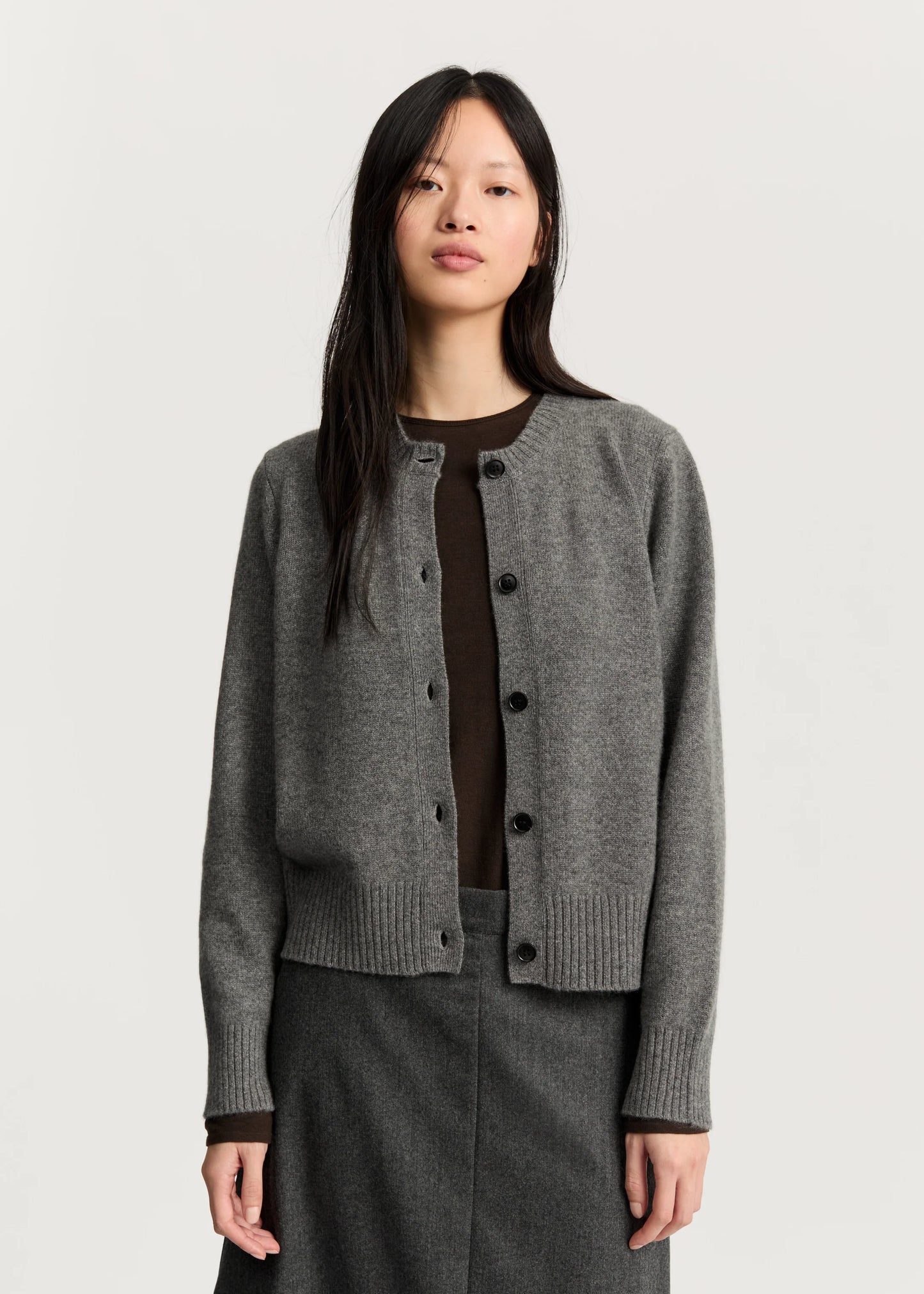 Aiayu "Ingolf cardigan – pure cashmere" Stormy