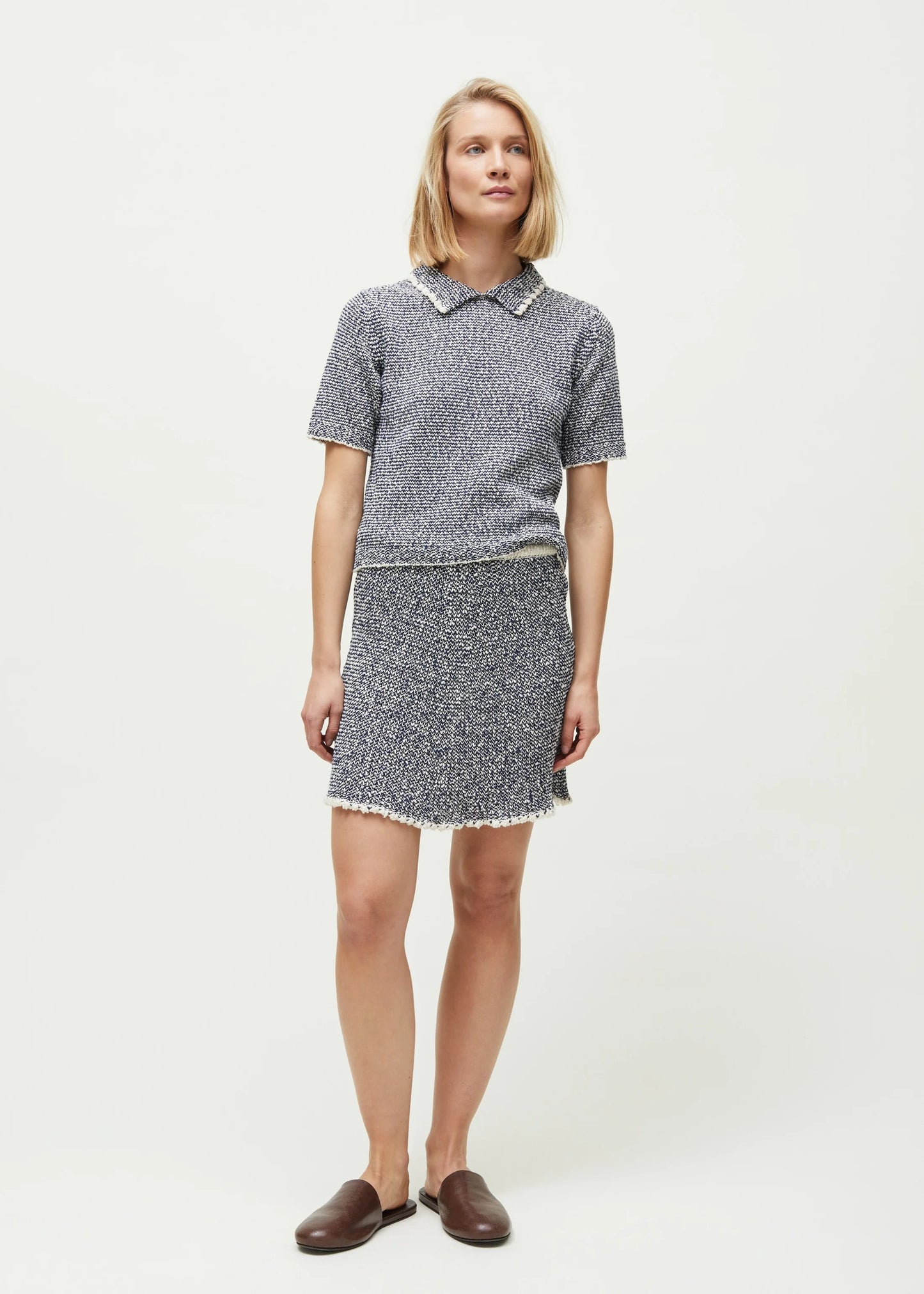 Aiayu "Jin knitted skirt" Mix Dark Blue