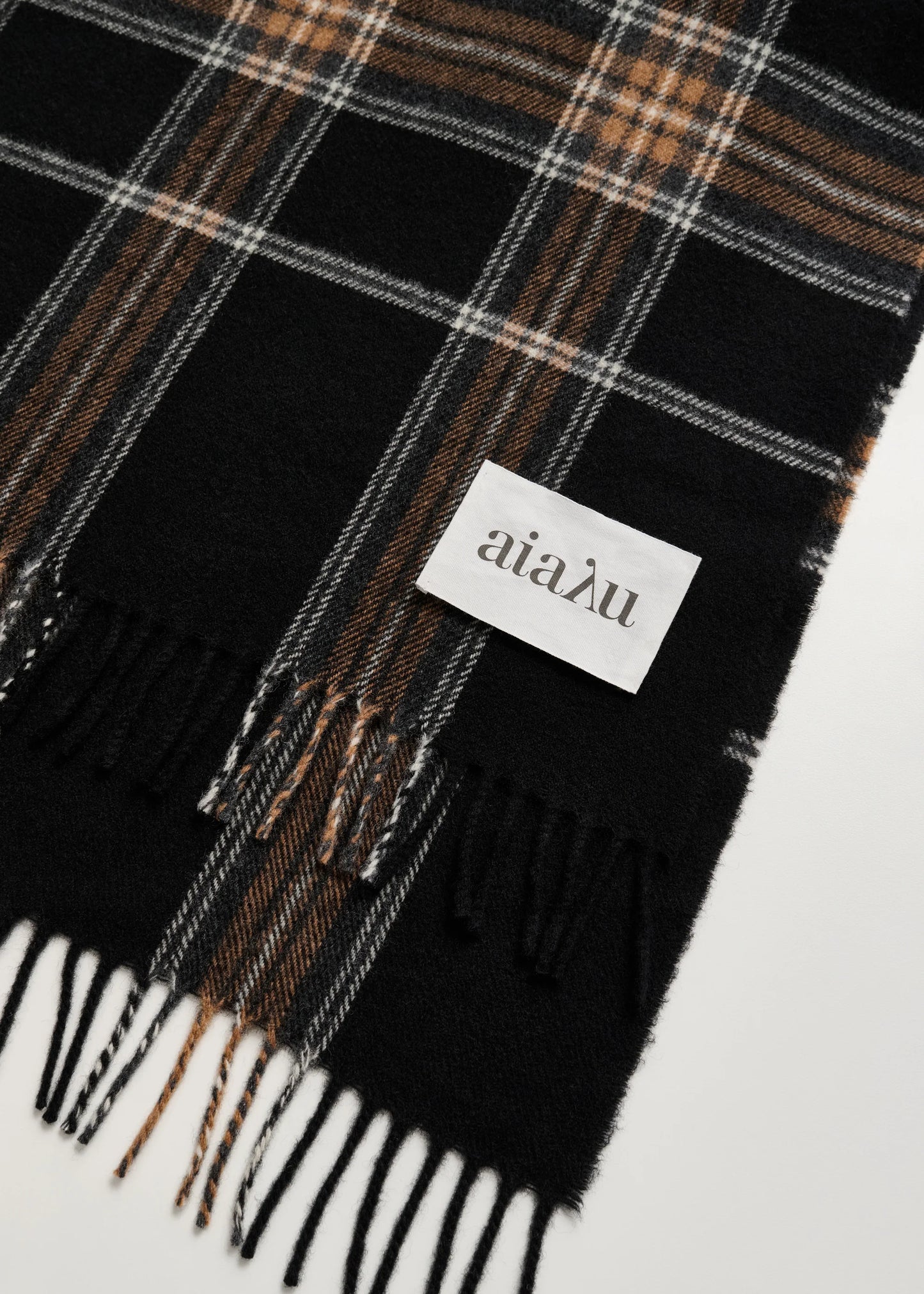 Aiayu "Kaya wool scarf" Mix Black