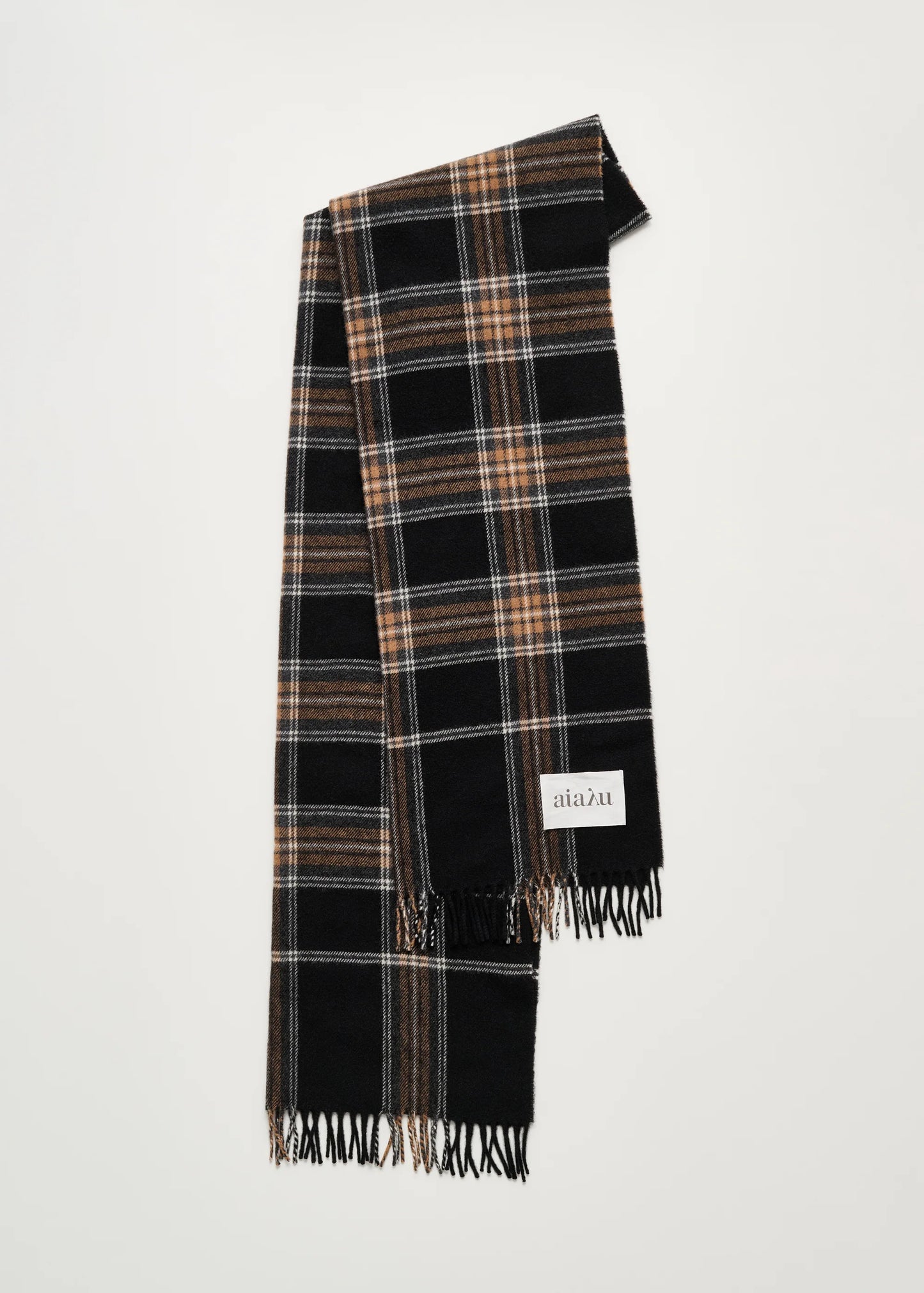 Aiayu "Kaya wool scarf" Mix Black