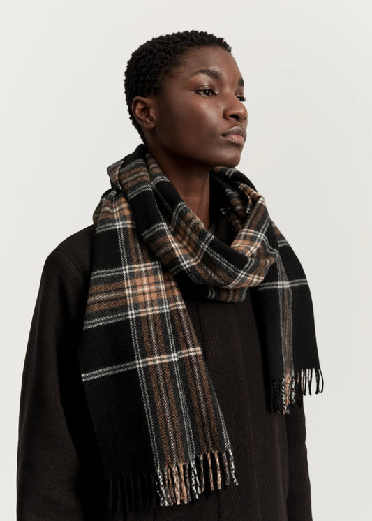 Aiayu "Kaya wool scarf" Mix Black