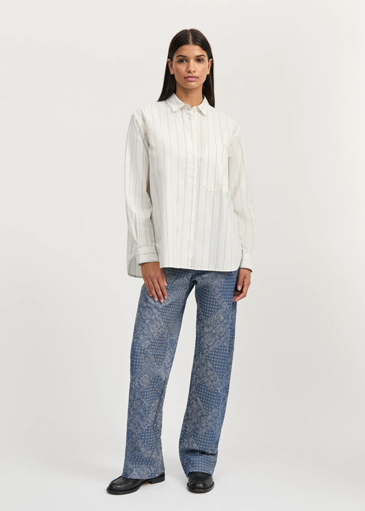 Aiayu "Lynette shirt champetra" Mix French Blue