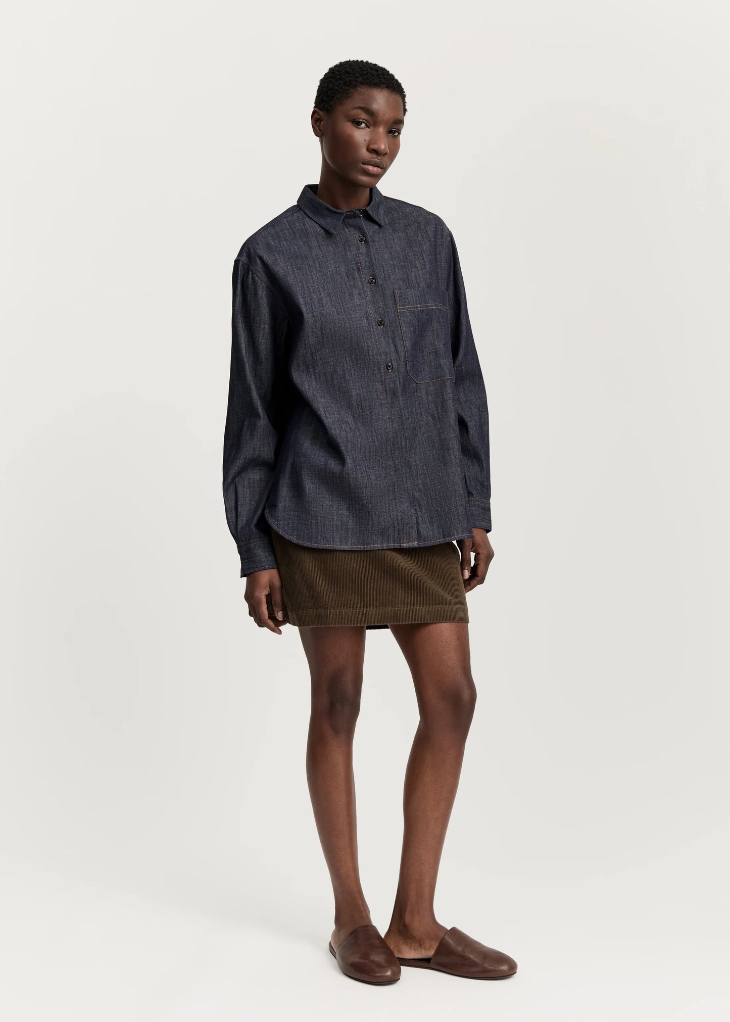 Aiayu "Lynette Shirt Denim" Classic Blue
