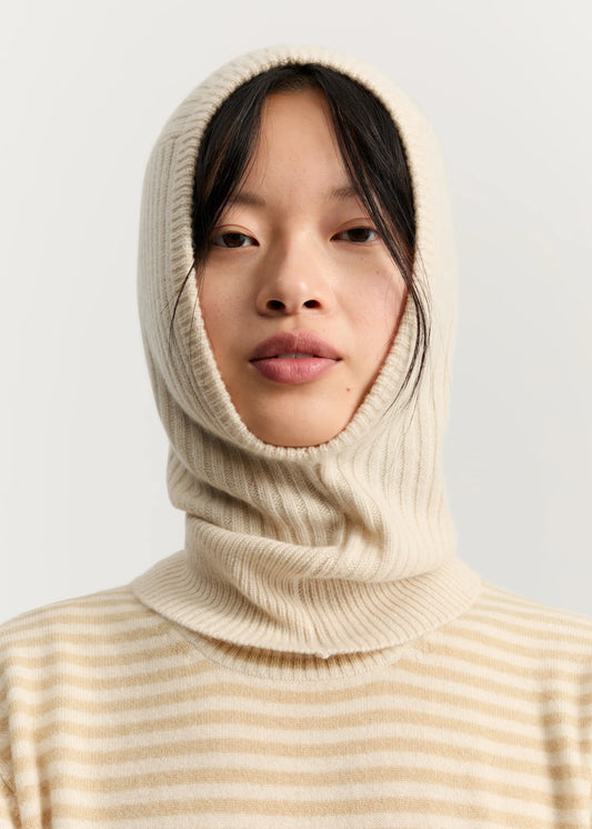 Aiayu "Masao balaclava – pure cashmere" Pure Ecru
