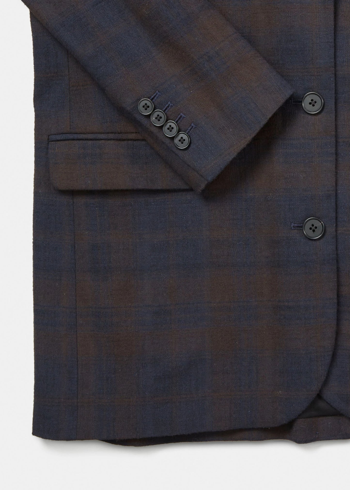Aiayu "Mason Jacket Check" Mix Navy