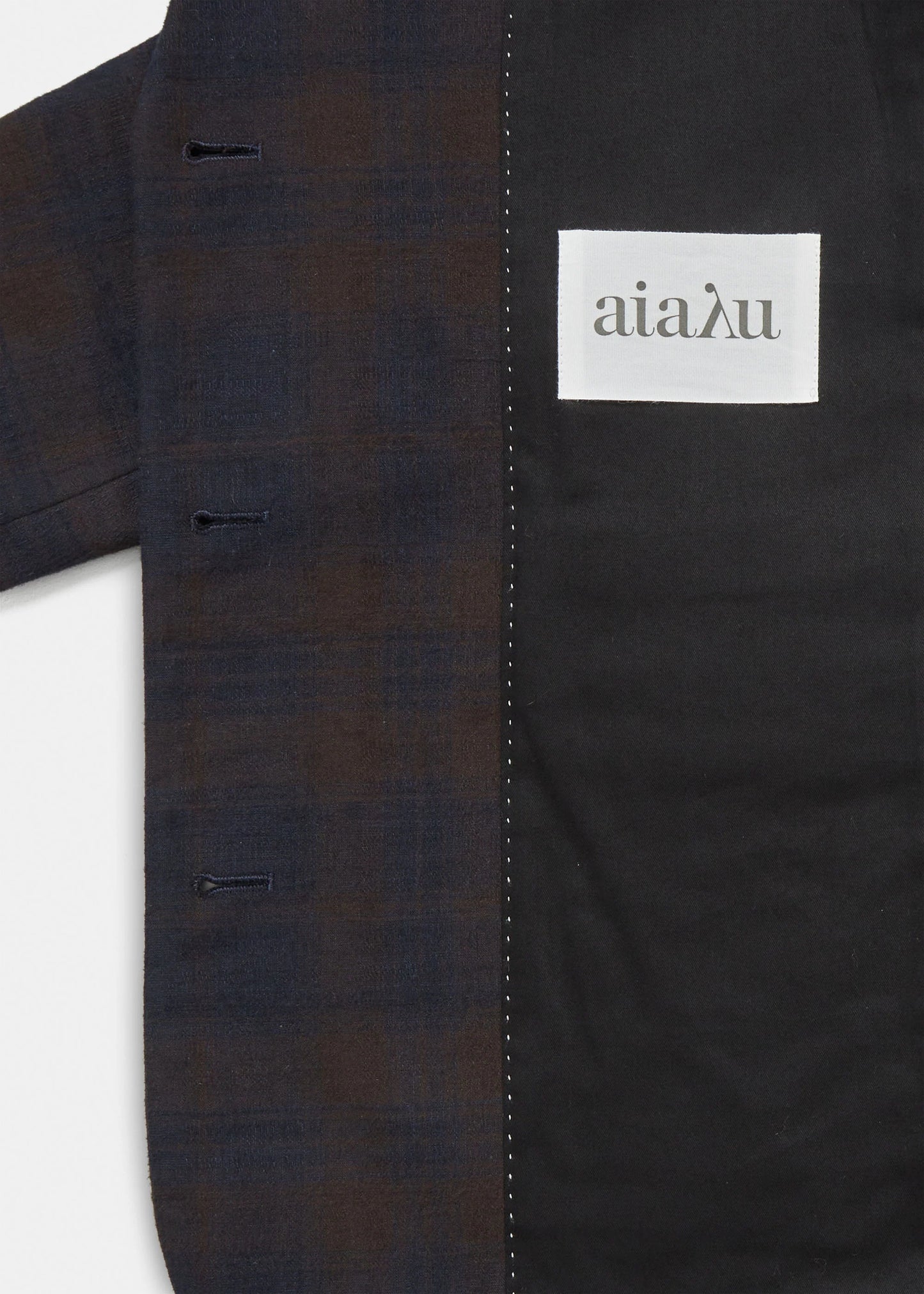 Aiayu "Mason Jacket Check" Mix Navy
