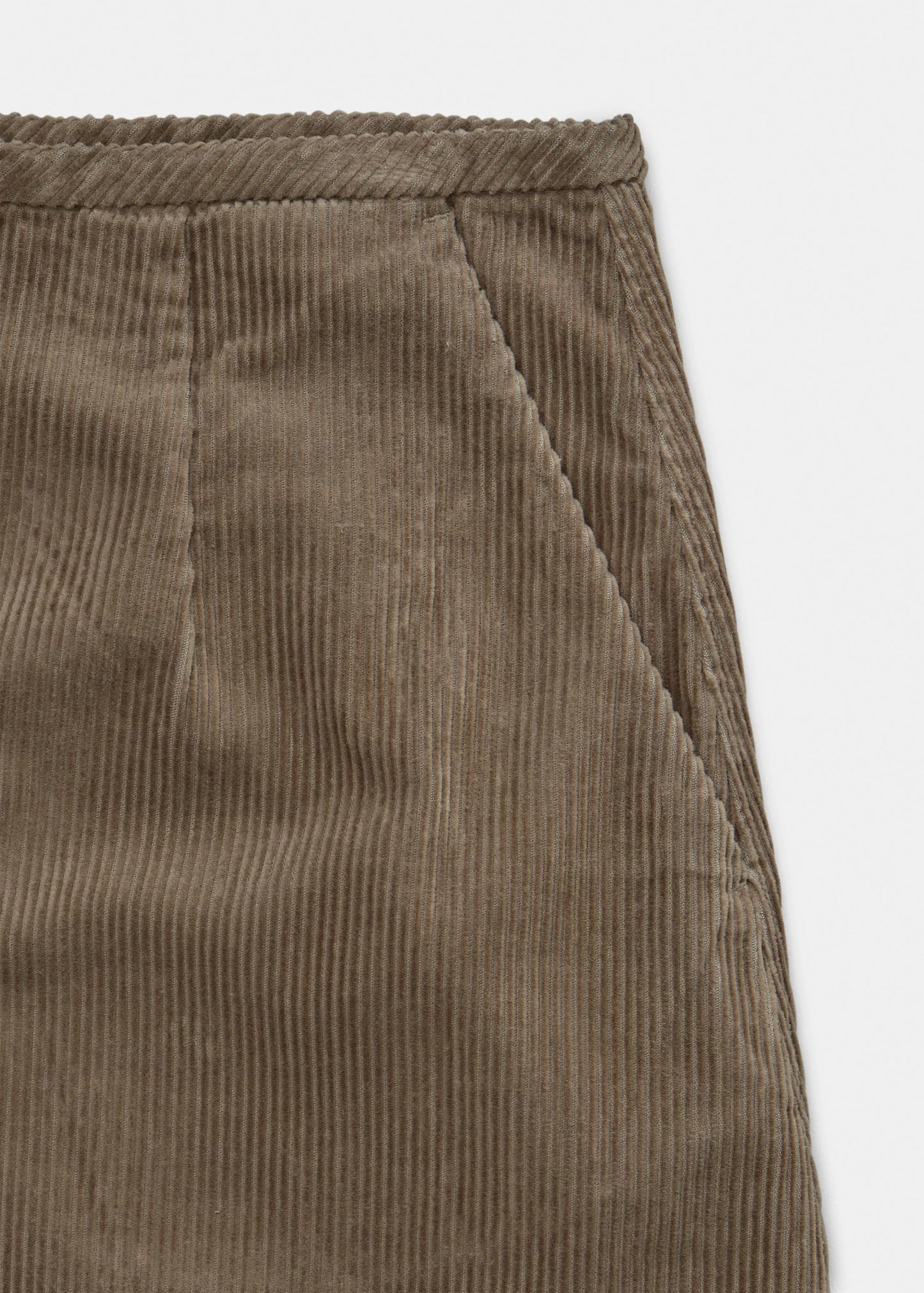 Aiayu "Mini Skirt Corduroy" Brown Khaki