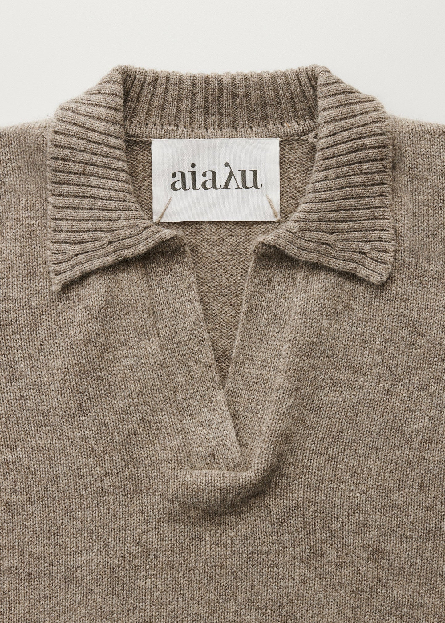 Aiayu "Optica polo sweater - pure yak" Pure Soil