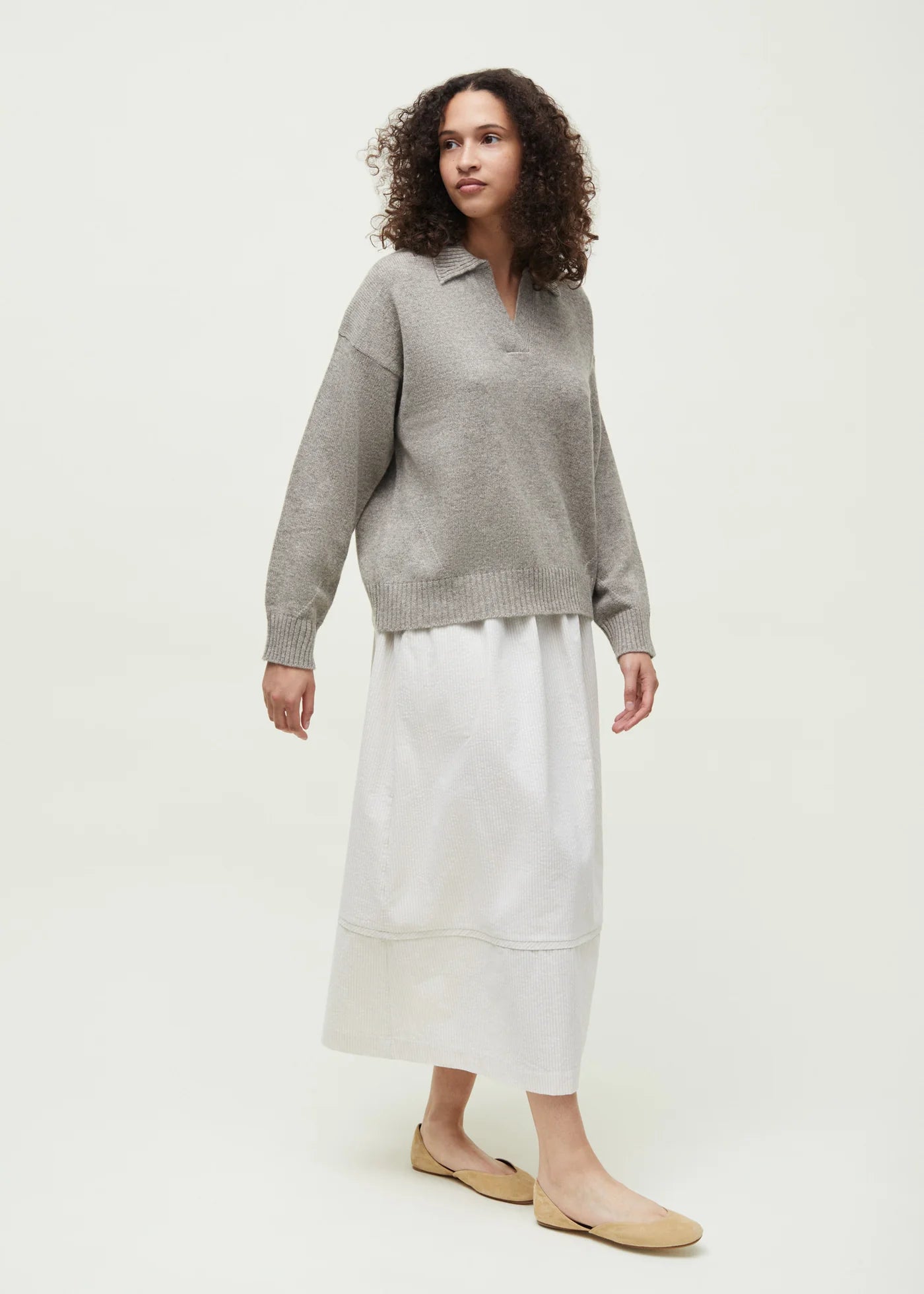Aiayu "Optica polo sweater - pure yak" Pure Soil