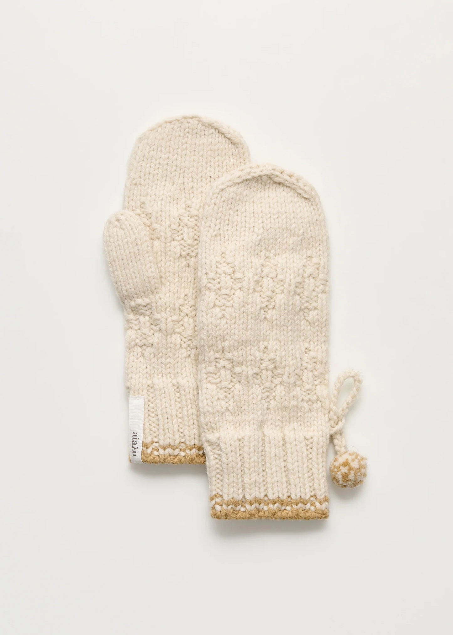 Aiayu "Paco mittens – wool" Mix Fawn
