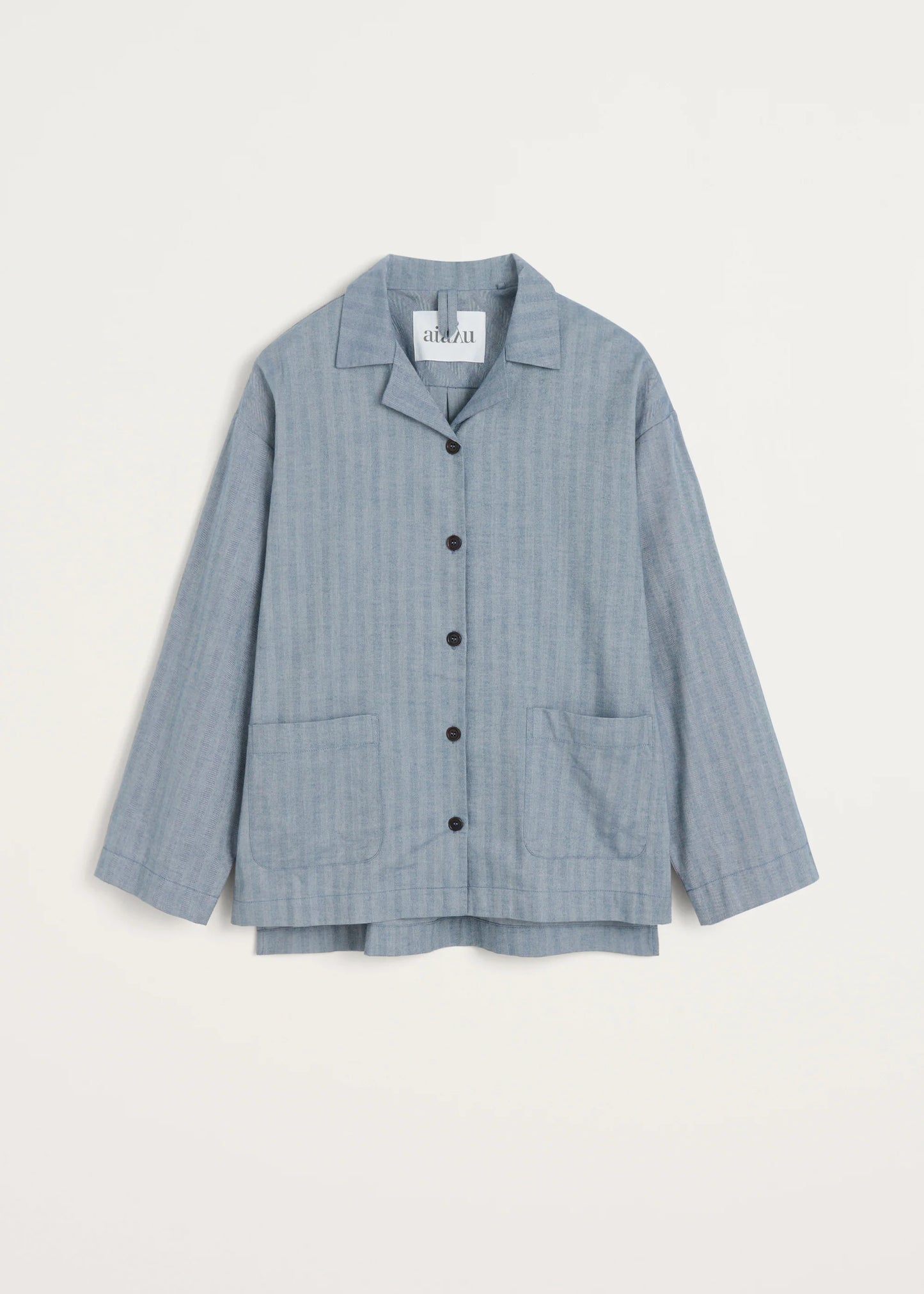 Aiayu "Pyjamas Shirt Herringbone" Mix Dust Blue
