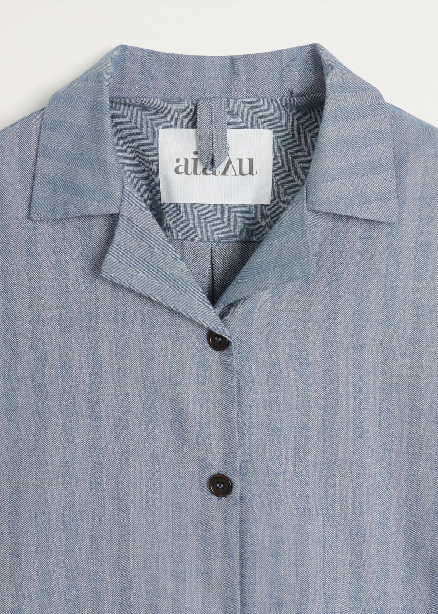 Aiayu "Pyjamas Shirt Herringbone" Mix Dust Blue