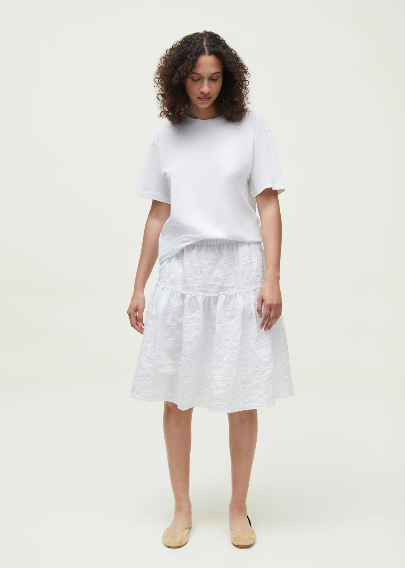 Aiayu "Ricca skirt - silk blend" White
