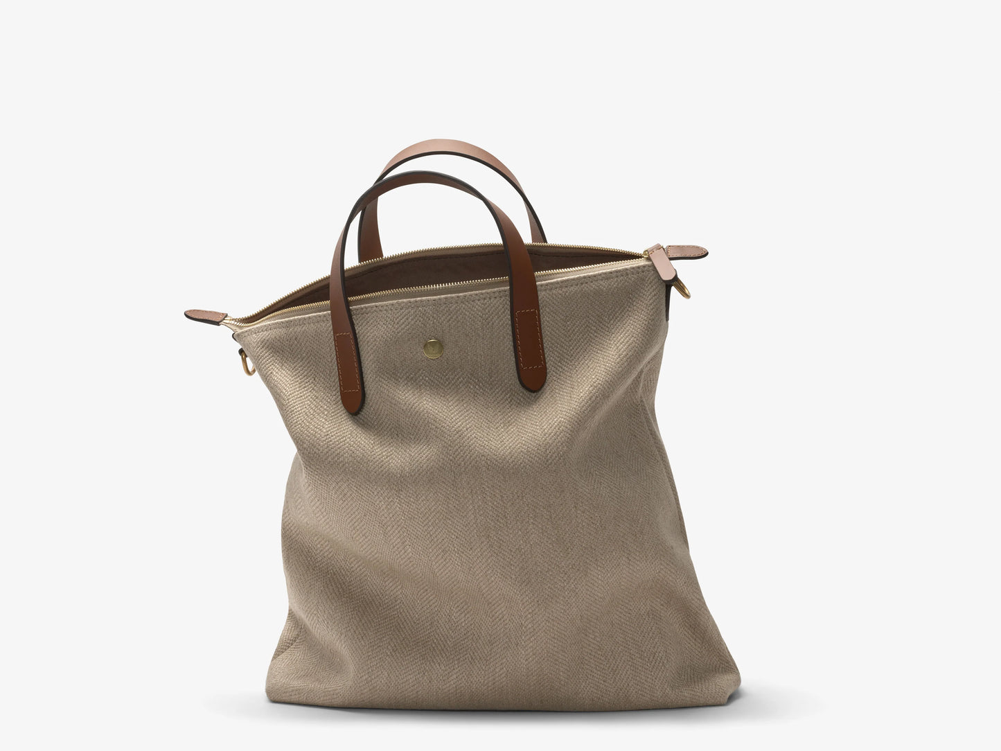 M/S Shopper, Grand Herringbone/Cuoio