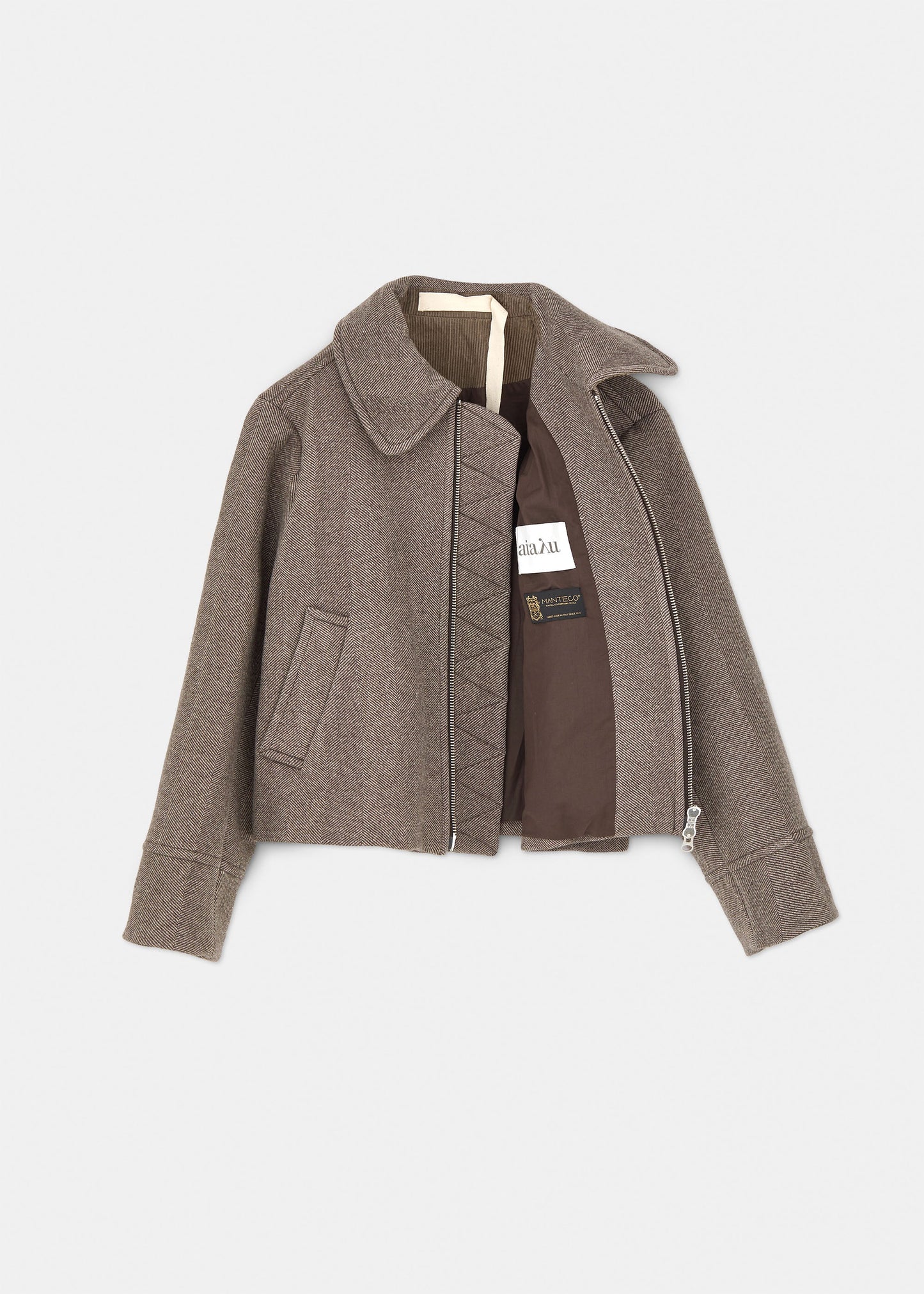 Aiayu "Short Wool Jacket" Herringbone
