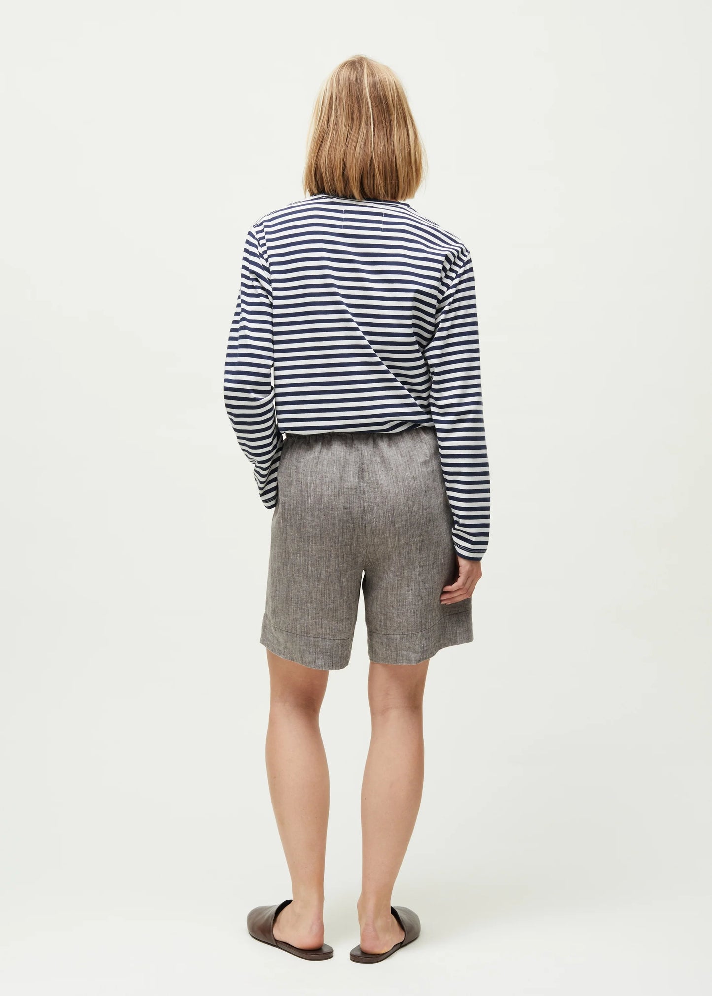 Aiayu "Shorts long linen" Brown