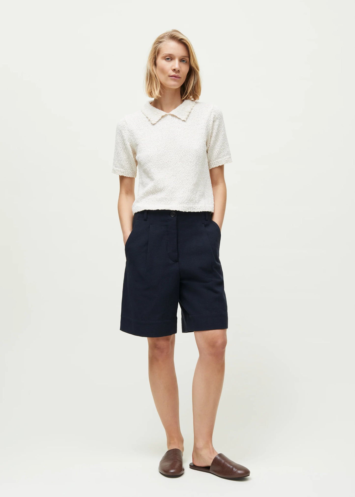 Aiayu "Willy shorts cotton" Navy